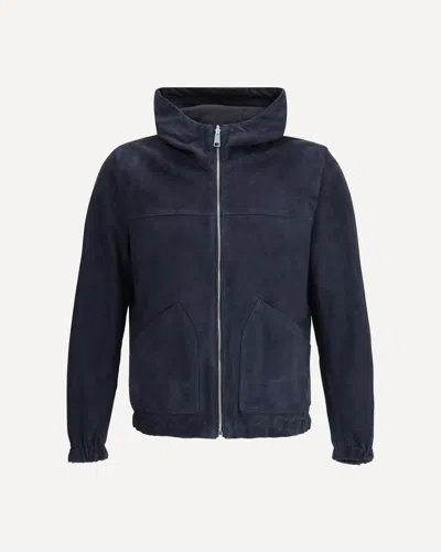 Valstar Suede Reversible Jacket In Blue