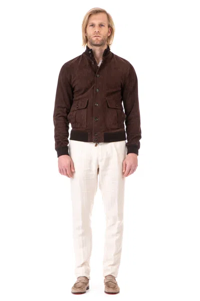 Valstar Unlined Chic Jacket With Horn Button Closure In Brown