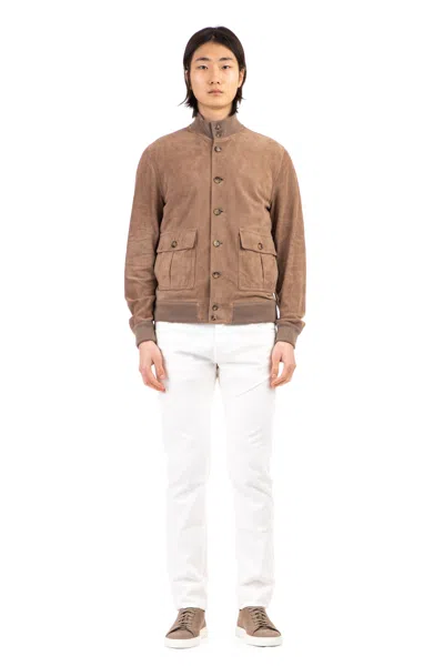 Valstar Unlined Wool Blend Jacket With Horn Button Closure In Brown