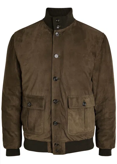 Valstar Ino Quilted Suede Jacket In Brown
