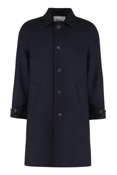 Valstar Vittorio Virgin Wool Coat In Blue