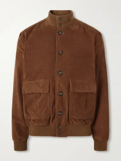 Valstar Ino Cotton-blend Corduroy Bomber Jacket In Purple