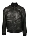 Valstar Flap-pocket Leather Jacket In Black