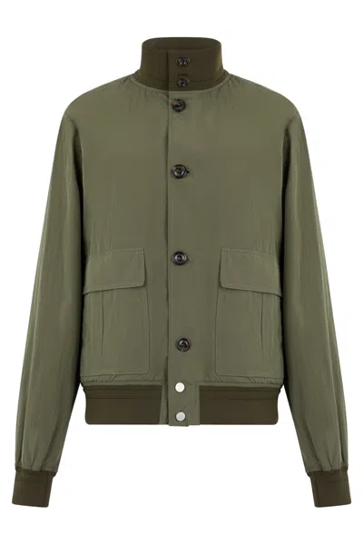 Valstar Ino Lightweight Bomber Jacket With High Collar In Green