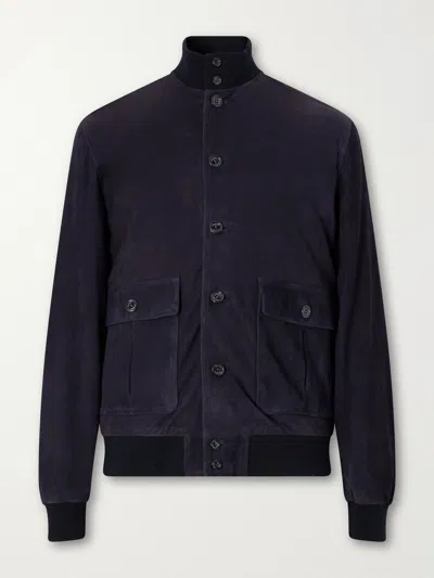Valstar Ino Suede Jacket In Blue