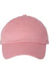 Valucap Adult Bio-washed Classic Dads Cap In Pink