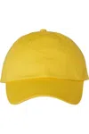 Valucap Adult Bio-washed Classic Dads Cap In Yellow