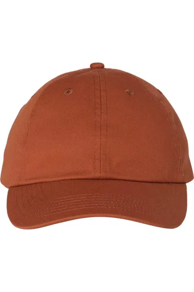 Valucap Adult Bio-washed Classic Dads Cap In Red