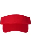 Valucap Bio-washed Visor In Red