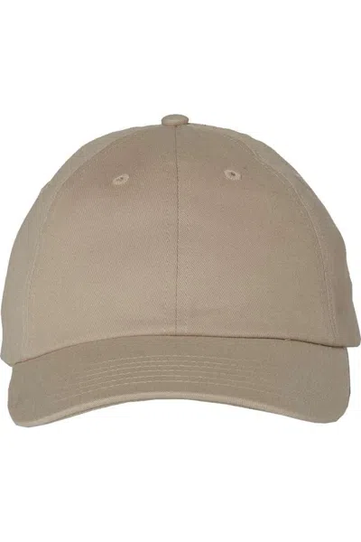 Valucap Brushed Twill Cap In Beige