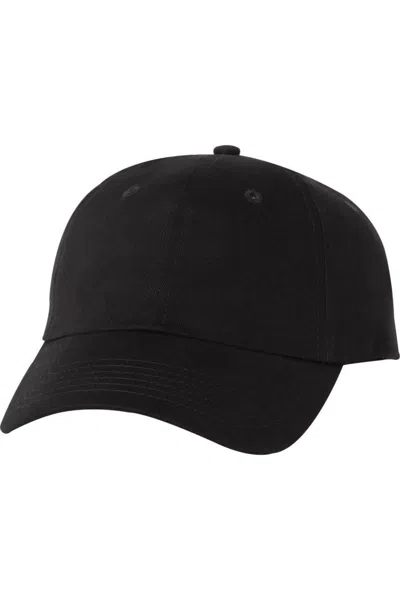 Valucap Brushed Twill Cap In Black