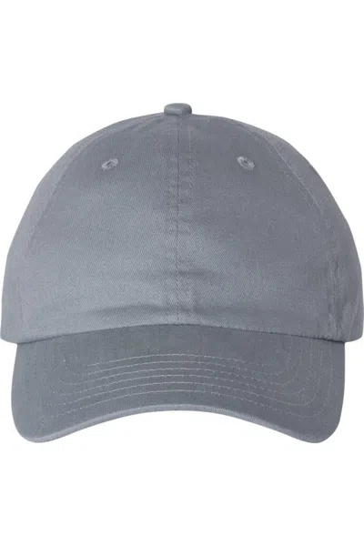 Valucap Brushed Twill Cap In Grey