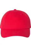 Valucap Brushed Twill Cap In Red
