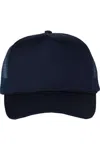 Valucap Five-panel Mesh-back Trucker Cap In Blue