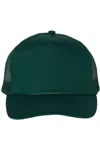 Valucap Five-panel Mesh-back Trucker Cap In Green