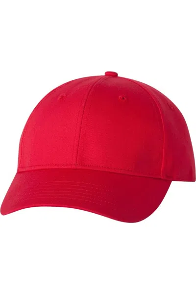 Valucap Lightweight Twill Cap In Red