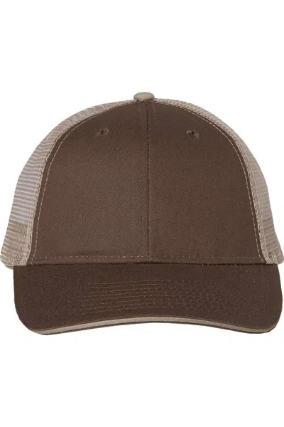 Valucap Sandwich Trucker Cap In Brown