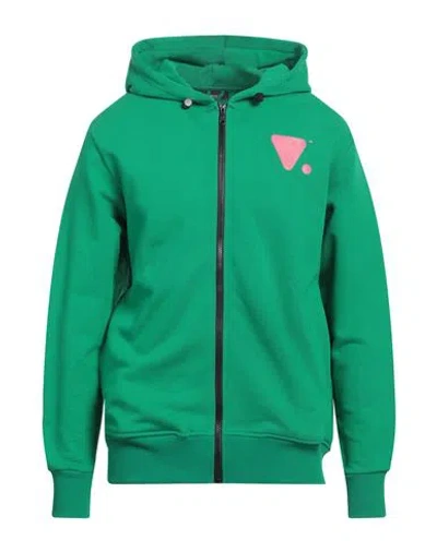 Valvola. Man Sweatshirt Green Size M Cotton