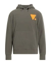 Valvola. Man Sweatshirt Military Green Size S Polyester In Green