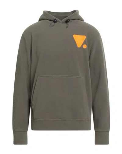 Valvola. Man Sweatshirt Military Green Size S Polyester