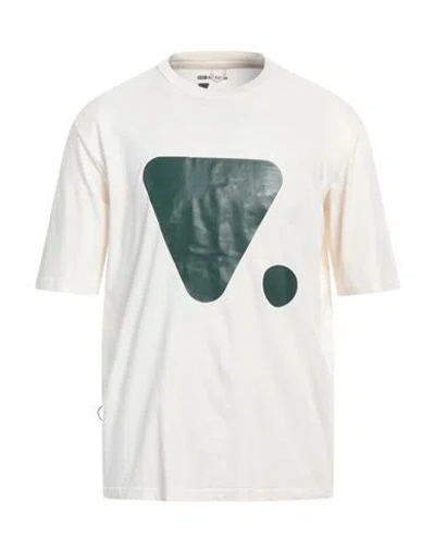Valvola. Man T-shirt Beige Size M Cotton In White