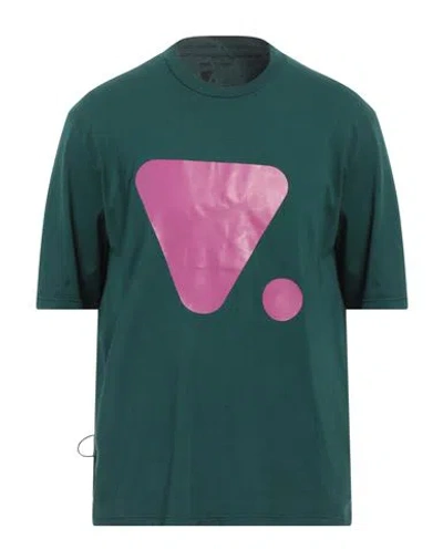 Valvola. Man T-shirt Deep Jade Size Xl Cotton In Green