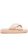 Vamsko Pillow Leather Sandals In Neutrals