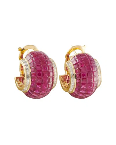 Pre-owned Van Cleef & Arpels 18k 13.40 Ct. Tw. Diamond & Ruby Earring (authentic Pre-  Loved)