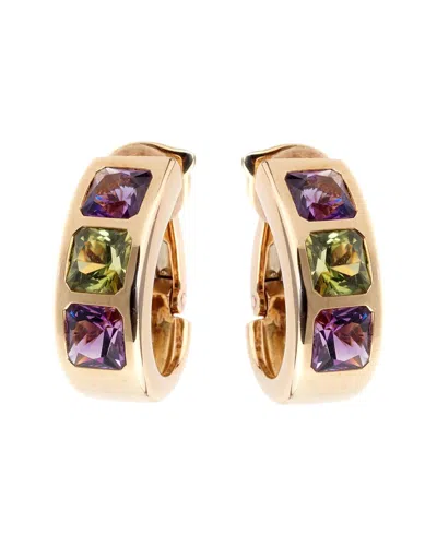Pre-owned Van Cleef & Arpels 18k 18.00 Ct. Tw. Gemstone Earrings (authentic Pre-loved) In Gold
