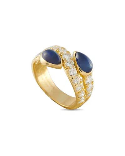 Van Cleef & Arpels 18k 2.30 Ct. Tw. Diamond & Sapphire Ring (authentic Pre-  Loved) In Gold