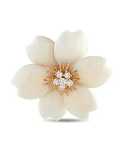 Pre-owned Van Cleef & Arpels 18k Coral Brooch (authentic Pre-loved)