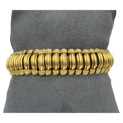 Pre-owned Van Cleef & Arpels 18k Gold Cuff Bracelet France Circa 1960 79.9g In Multiple