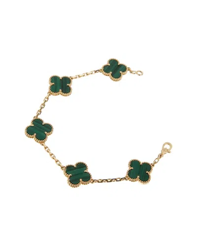 Pre-owned Van Cleef & Arpels 18k Malachite Bracelet (authentic Pre-loved)
