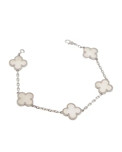 Pre-owned Van Cleef & Arpels 18k Mother Of Pearl Bracelet (authentic Pre-loved)
