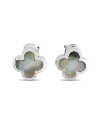 Van Cleef & Arpels 18k Mother Of Pearl Earring (authentic Pre-loved) In White