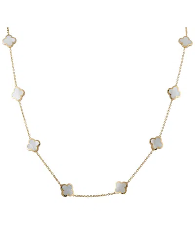 Van Cleef & Arpels 18k Mother Of Pearl Necklace (authentic Pre-loved) In Gold