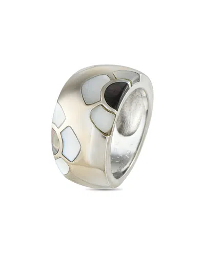 Van Cleef & Arpels 18k Mother Of Pearl Ring (authentic Pre-loved) In Metallic