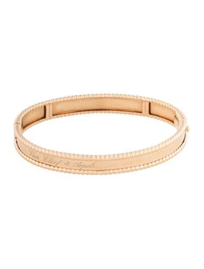 Pre-owned Van Cleef & Arpels 18k Perlée Signature Bangle, 6.25" In Multicolor