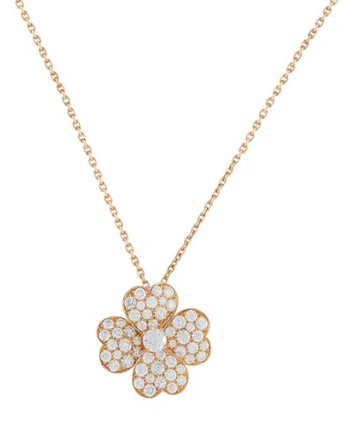 Van Cleef & Arpels 18k Rose Gold 1.55 Ct. Tw. Diamond Necklace (authentic Pre-loved)