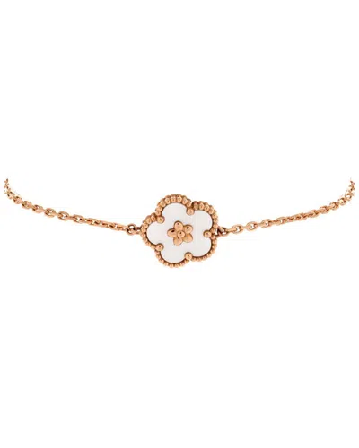 Van Cleef & Arpels 18k Rose Gold Lucky Spring Plum Blossom Bracelet (authentic  Pre-loved)