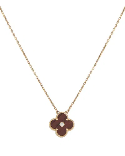 Van Cleef & Arpels 18k Rose Gold Necklace (authentic Pre-loved) In Red