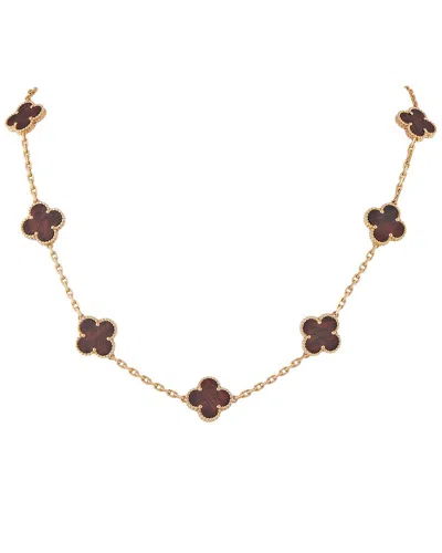Van Cleef & Arpels 18k Rose Gold Necklace (authentic Pre-loved) In Brown