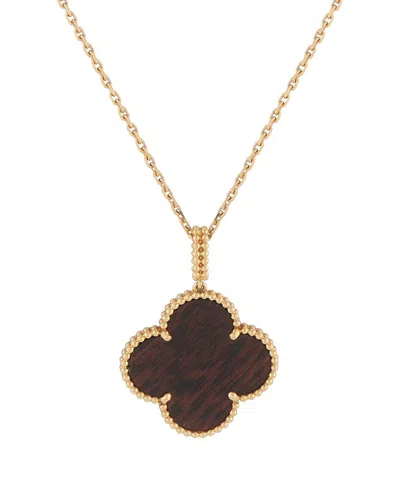 Pre-owned Van Cleef & Arpels 18k Rose Gold Necklace (authentic Pre-loved) In Brown