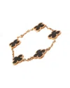 Van Cleef & Arpels 18k Rose Gold Obsidian Bracelet (authentic Pre-loved) In Gold