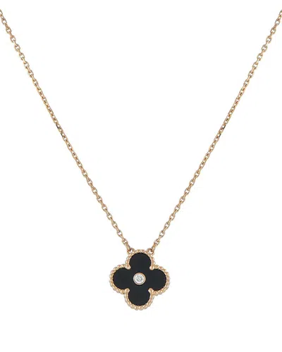 Van Cleef & Arpels 18k Rose Gold Onyx Necklace (authentic Pre-loved)