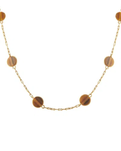 Pre-owned Van Cleef & Arpels 18k Tiger's Eye Necklace (authentic Pre-loved)
