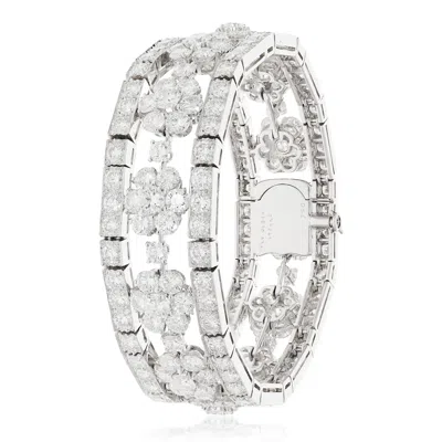 Pre-owned Van Cleef & Arpels 18k White Gold And, Diamond Snowflake Bracelet