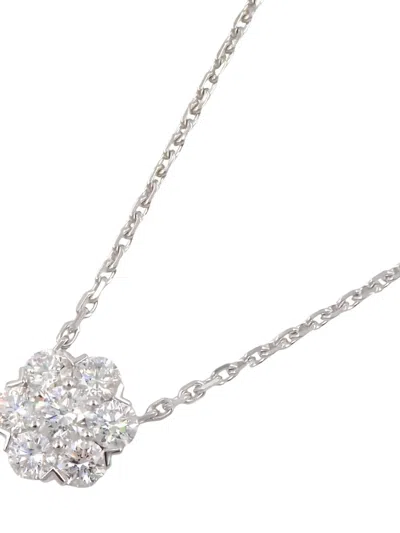 Pre-owned Van Cleef & Arpels 18k White Gold Diamond Necklace In Silver