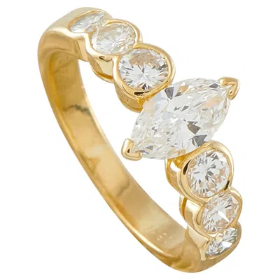 Pre-owned Van Cleef & Arpels 18k Yellow Gold 1.14ct Diamond Engagement Ring Vc21-060426