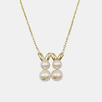 Pre-owned Van Cleef & Arpels 18k Yellow Gold And Akoya Pearls Necklace